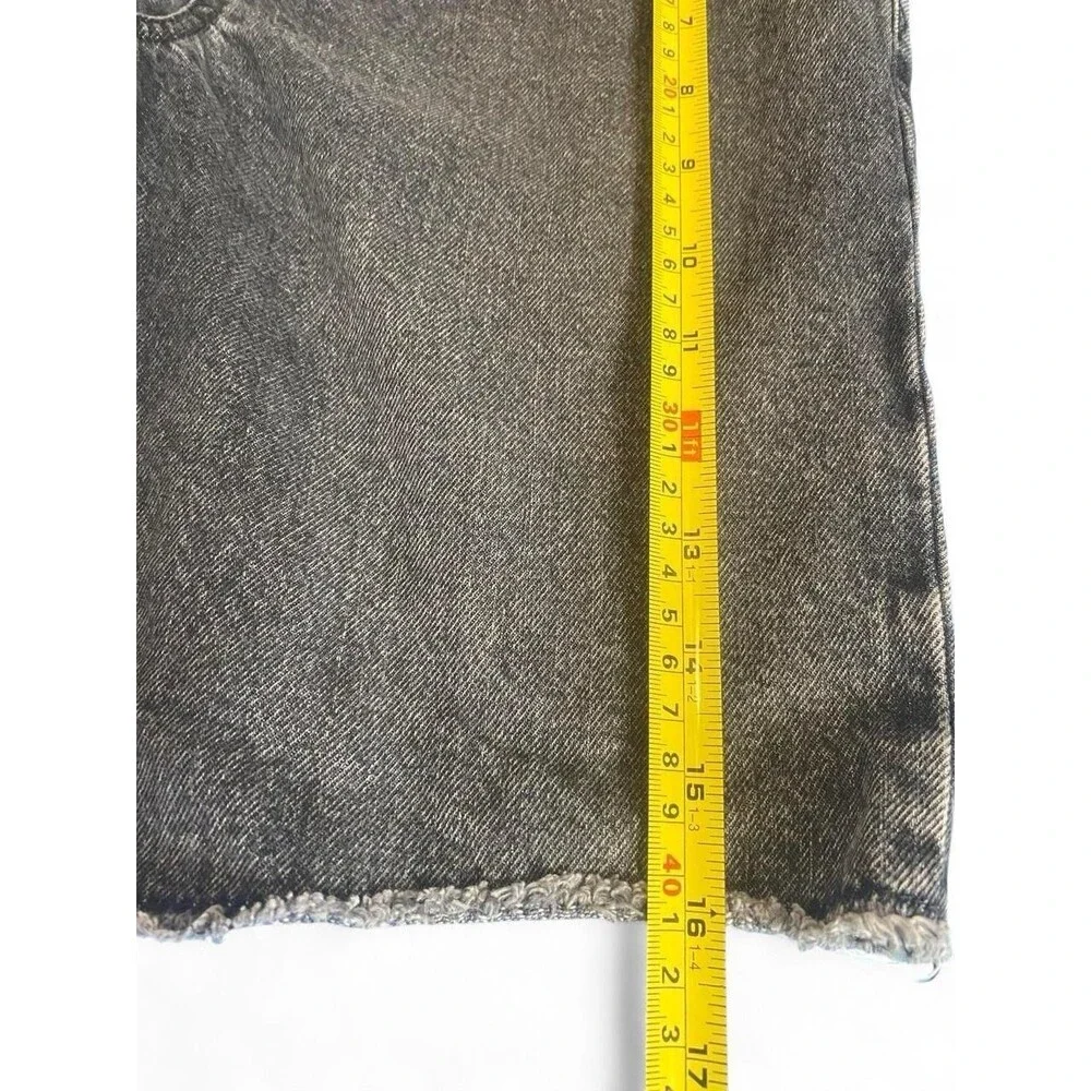 Gap Kids XXL 14-16 Slim Pull-On Denim Shorts Washed Black Adjustable Waist EUC